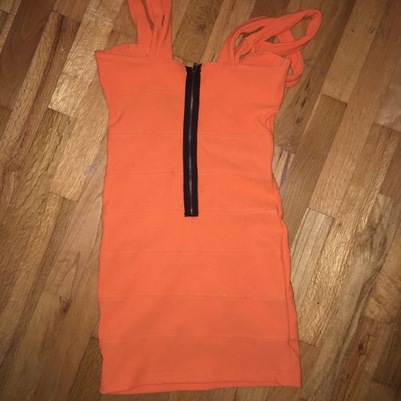 Orange Bodycon Dress - Picture 3 of 3